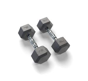 Mancuerna Hexagonal Recubierta En Caucho 7 5 Kg