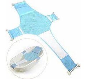 Malla Hamaca Para Bañera Tina De Bebe 4 puntas celeste