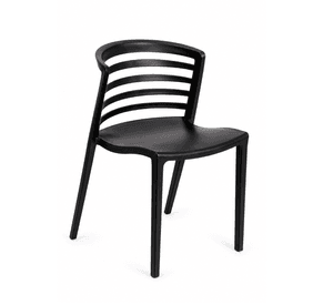 Silla Roma Negra de Polipropileno – Resistente, Moderna y Apilable
