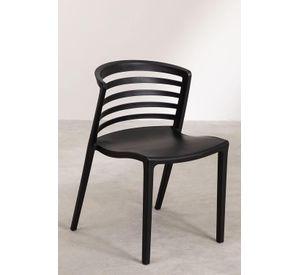 Silla Roma Negra de Polipropileno – Resistente, Moderna y Apilable