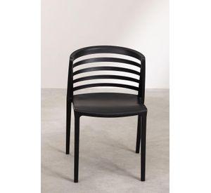 Silla Roma Negra de Polipropileno – Resistente, Moderna y Apilable