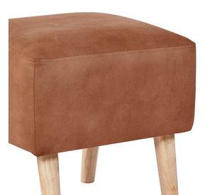 Pouf Burdeos  Cuero Kentucky Tabaco