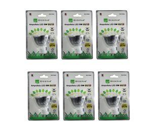Ampolleta Led de 5W. GU10.Luz Cálida/ X 6 Unidades
