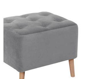 Pouf Lyon Tela Velvet Gris
