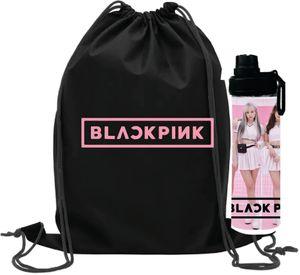 Set Botella 750 ml con Morral Algodón Blackpink Kpop