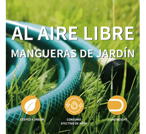 Manguera jardin reforzada 1/2 pulgada 20 mts mas