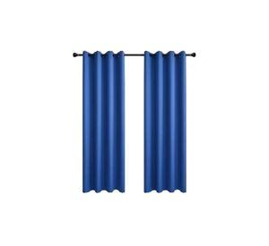 Cortina Lino Con Blackout Engomado Térmica 140x220 Azul