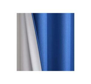 Cortina Lino Con Blackout Engomado Térmica 140x220 Azul