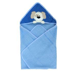 Toalla Capucha para bebé Algodón 75x75 cms azul