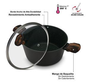 Olla Antiadherente Cuisine Tapa De Cristal 4.6 litros Fissman