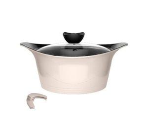Batería Cocina Aluminio Fundido 7 piezas Fortis Beige