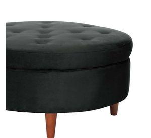 Pouf Paris Tela Velvet Negro
