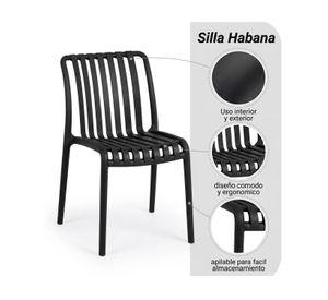 Set 2 Sillas Habana Apilables de Exterior