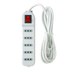 Alargador con Protección 3mts 5 Pos ME-071W Macrotel Blanco