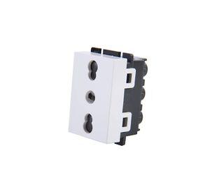 Módulo Toma De Corriente 2p+t 10a Y 16a 250v, Blanco Lexo
