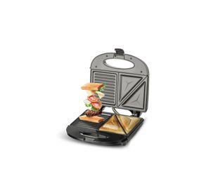 Maquina Plancha Tostadora Sandwichera Eléctrica 850 Watt Negro