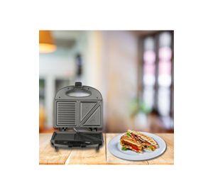 Maquina Plancha Tostadora Sandwichera Eléctrica 850 Watt Negro