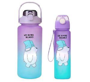 Pack 2 Botellas Agua Motivacional De 2 Litros Y 900ml Diseño