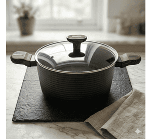 Olla Antiadherente Cuisine Tapa De Cristal 2.6 litros Fissman
