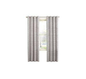 Cortina Blackout 100% 2 Paños 140x220cm Textura Lino Gris Claro