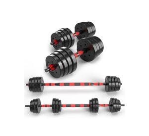 Set Mancuernas 2 en 1 Fitmax 30 Kg PVC Rojo