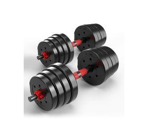 Set Mancuernas 2 en 1 Fitmax 30 Kg PVC Rojo
