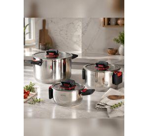 Batería De Cocina Vitta Spazio 6 Piezas Con Asas Plegables