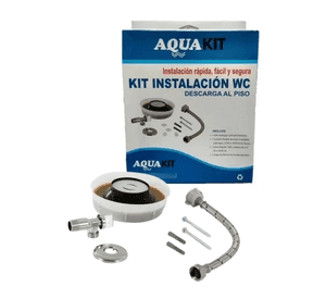 Kit Instalacion Wc Descarga Al Piso Aquakit Con Sello Pernos