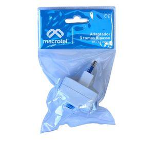 Enchufe Adaptador Triple Bipaso Macrotel 10/16 2500w