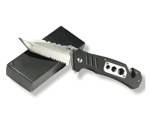 Cuchillo Navaja Táctica Camping Black Demon AE86