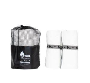 Pack Toalla de microfibra Go Out 100 material reciclado Tama o L Blancas