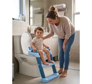 Adaptador Asiento Baño Infantil Con Escalera Corona Azul