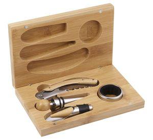 Set 4 Piezas De Abridor De Botellas De Vino Con Caja WakesHome