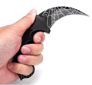 Karambit Black Spider Cuchillo De Caza De Acero AE85
