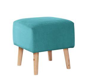 Pouf Burdeos Tela Velvet Turquesa