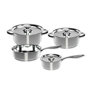 Batería de Cocina 7 Piezas Acero Inoxidable Wens 450-7SS
