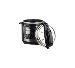 Olla a presión eléctrica multifuncional 6L 1000w R-177, color plateado