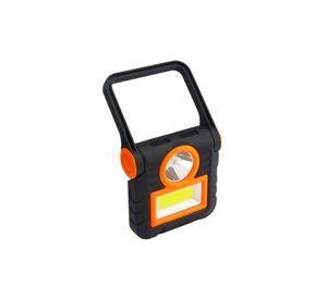 Linterna LED + COB LED Recargable Negro