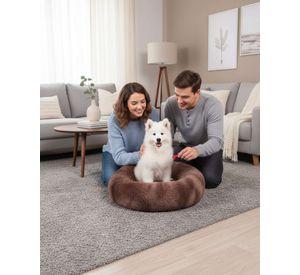 Cama Acolchada de Alta Densidad para tus mascotas 70 cm café