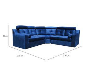 SECCIONAL BOSS FELPA AZUL