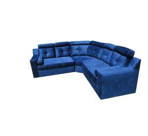 SECCIONAL BOSS FELPA AZUL