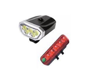 Luz LED Bicicleta - Recargable, Luz Delantera y Trasera, Linterna, Color Único