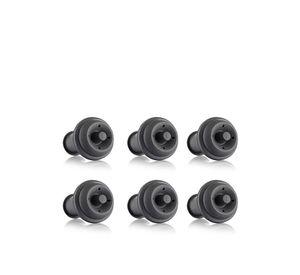 Set 6 Tapones de Vac o para Vino Gris