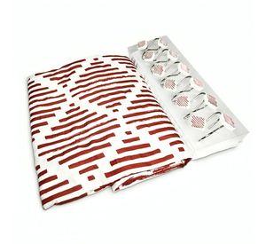 Set de Baño 14 Piezas Luxury / Rombos Rojo Blanco – Doral