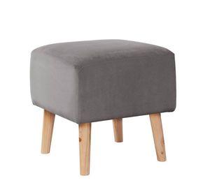 Pouf Burdeos Tela Velvet Gris