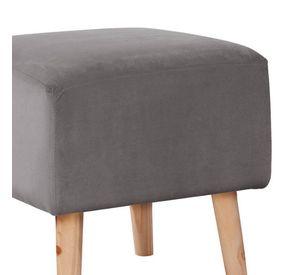 Pouf Burdeos Tela Velvet Gris