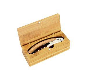 Caja Elegante Descorchador Vino Bambú Ecológico