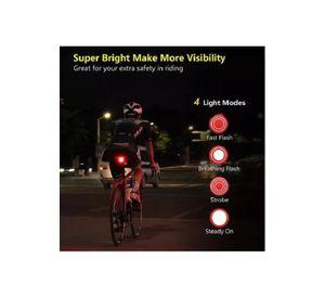 Luz de Bicicleta LED - Con Sensor de Freno, Recargable, USB, IPX6