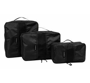 3 Organizadores De Equipaje Viaje Garmento Maleta Y Mochila Negro