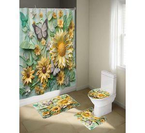 PACK DE 4 PIEZAS PARA BAÑO CON ESTAMPADO 7